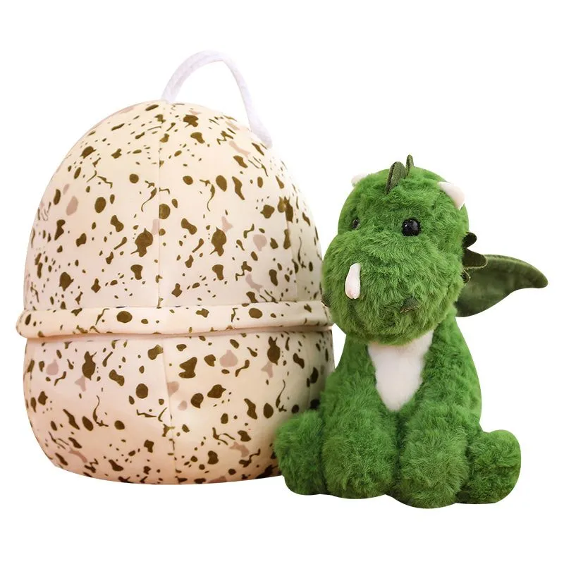Funny Dinosaur Plush Toy for Boys - Dinosaur Egg Stuffed Pillow, Comforting Sleep Companion Doll
